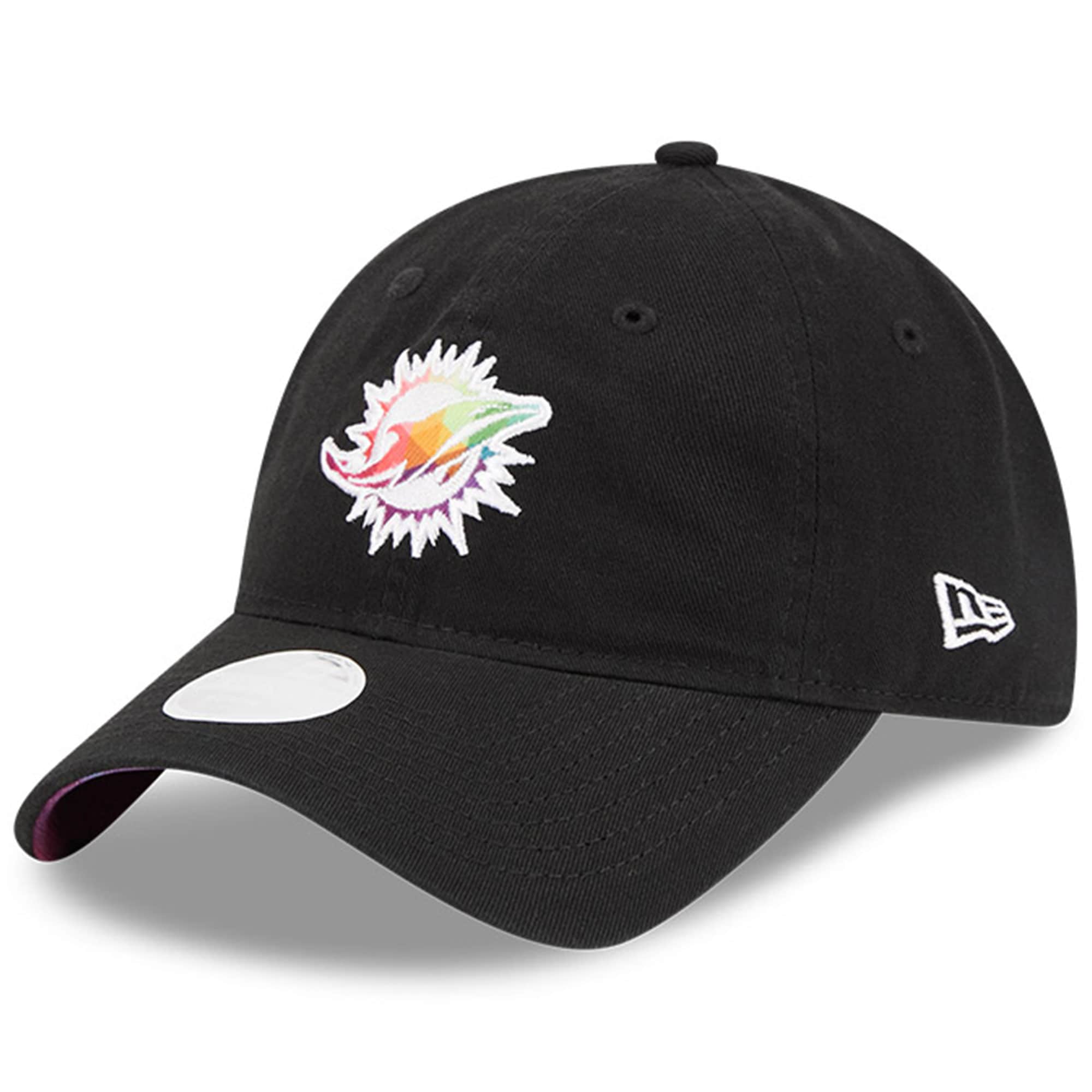 Miami Dolphins Women's   Black 2023  Crucial Catch 9TWENTY Adjustable Hat