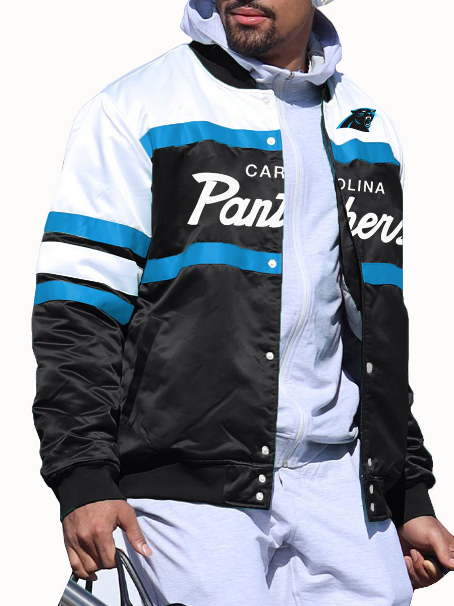 Carolina Panthers Special Script Heavyweight Satin Jacket