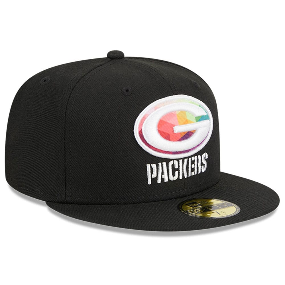 Green Bay Packers Men's   Black 2023  Crucial Catch 59FIFTY Fitted Hat