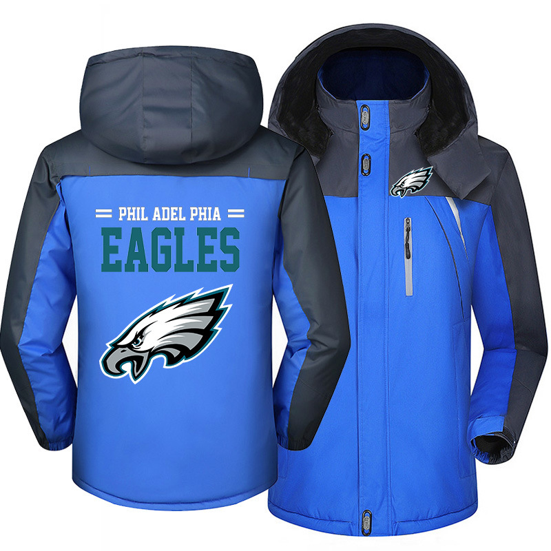 Philadelphia Eagles Warm Hoodie Fleece Coat Winter Jacket Coat Ski Suit