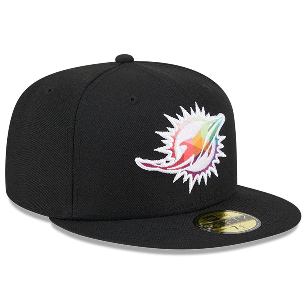 Miami Dolphins Men's   Black 2023  Crucial Catch 59FIFTY Fitted Hat