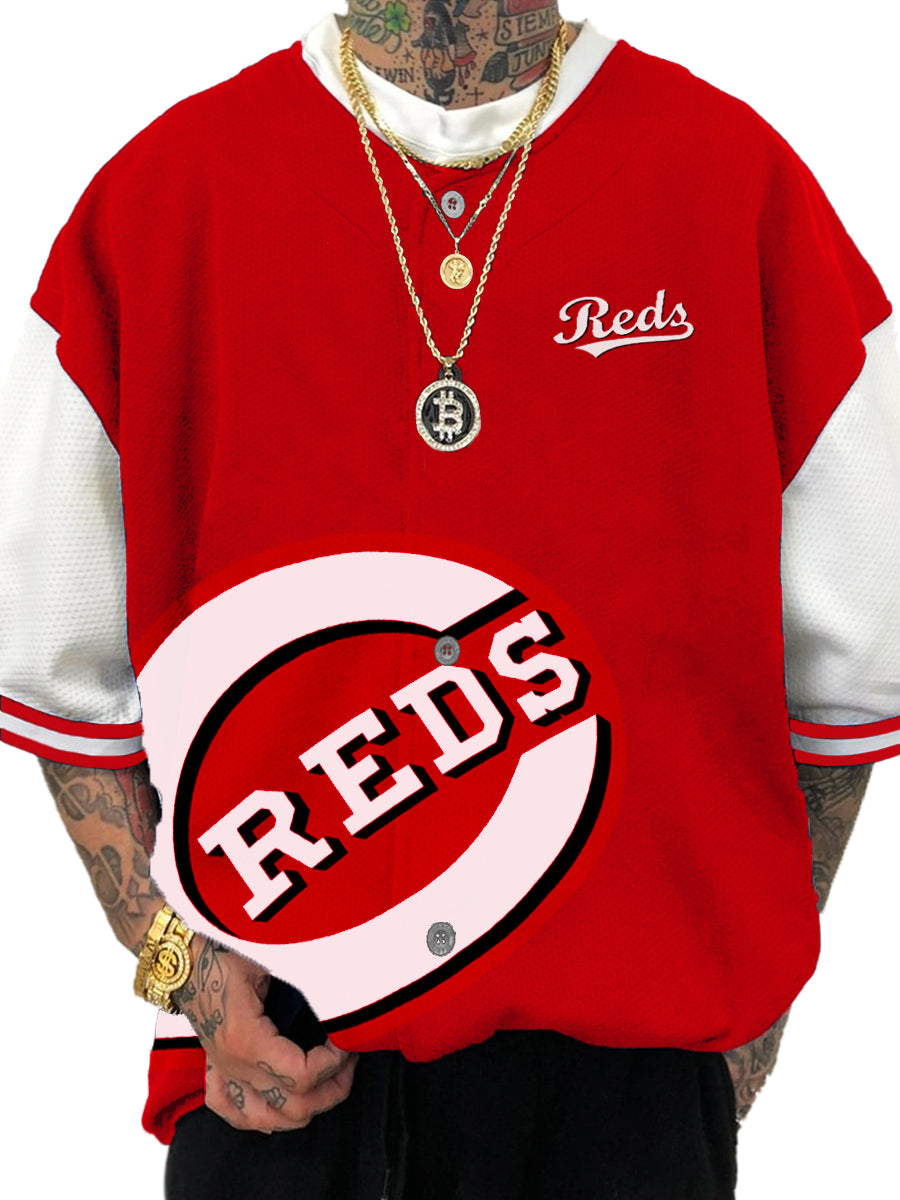 Cincinnati Reds MLB Men's Fashion Short Sleeve Jersey