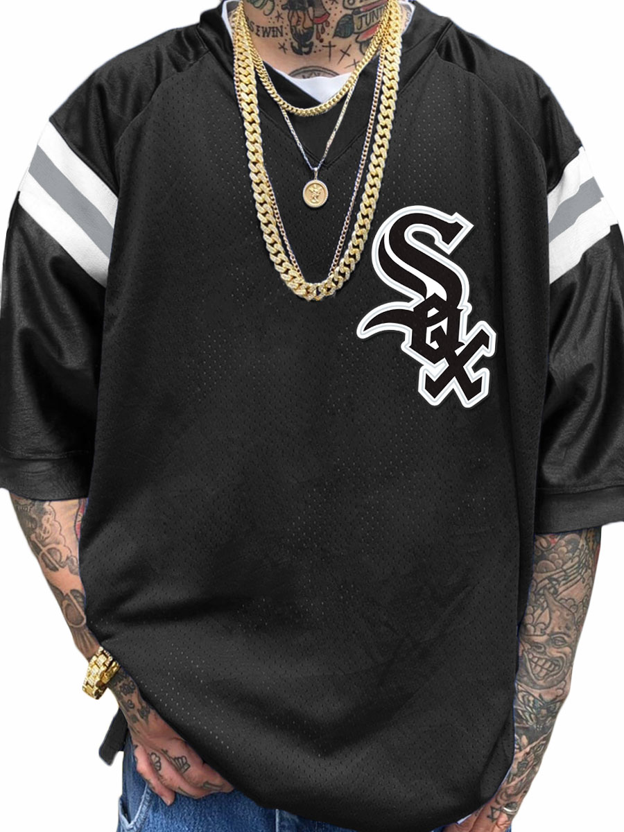 Chicago White Sox MLB Men's Fashion V-Neck Short Sleeve Jersey