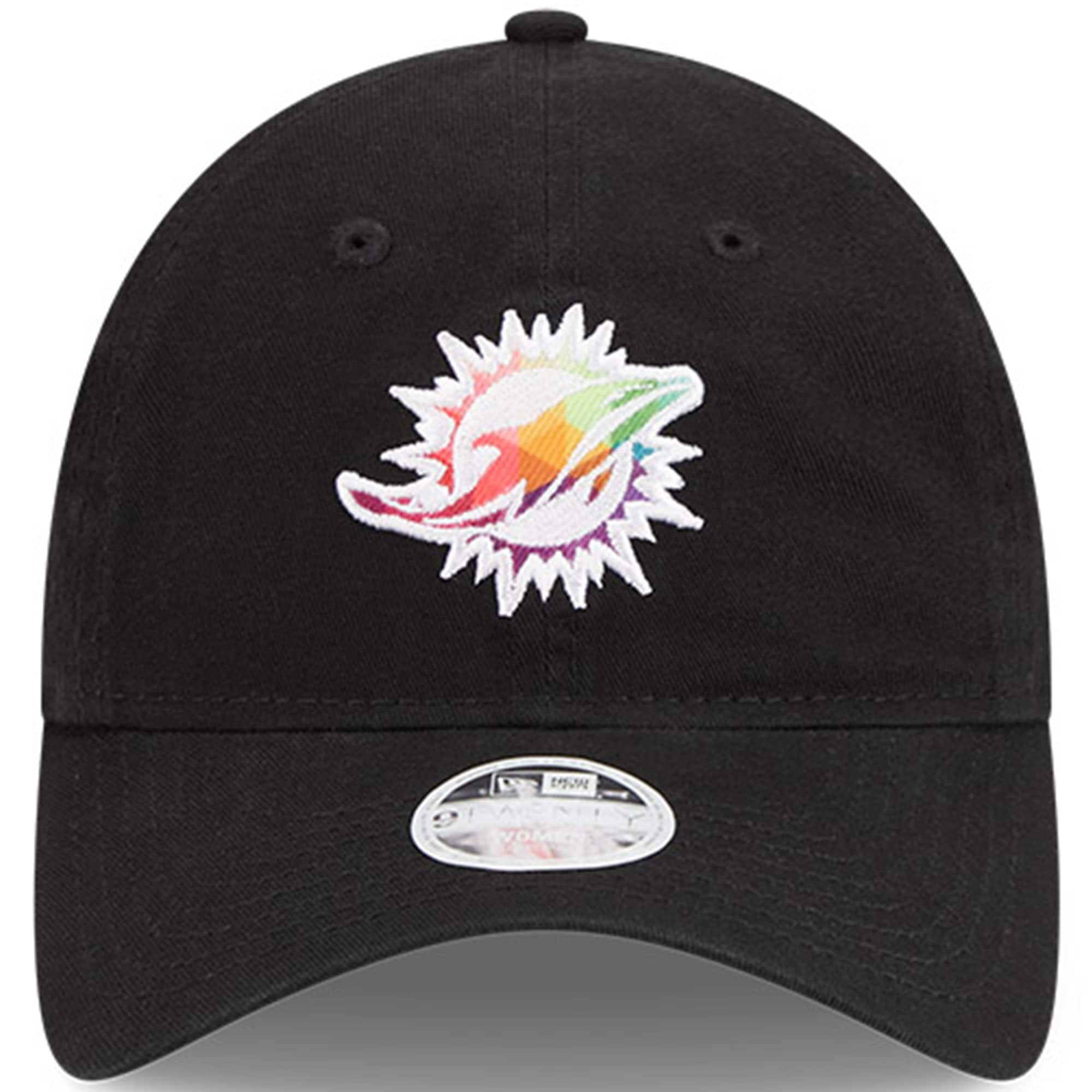 Miami Dolphins Women's Black 2023 Crucial Catch 9TWENTY Adjustable Hat