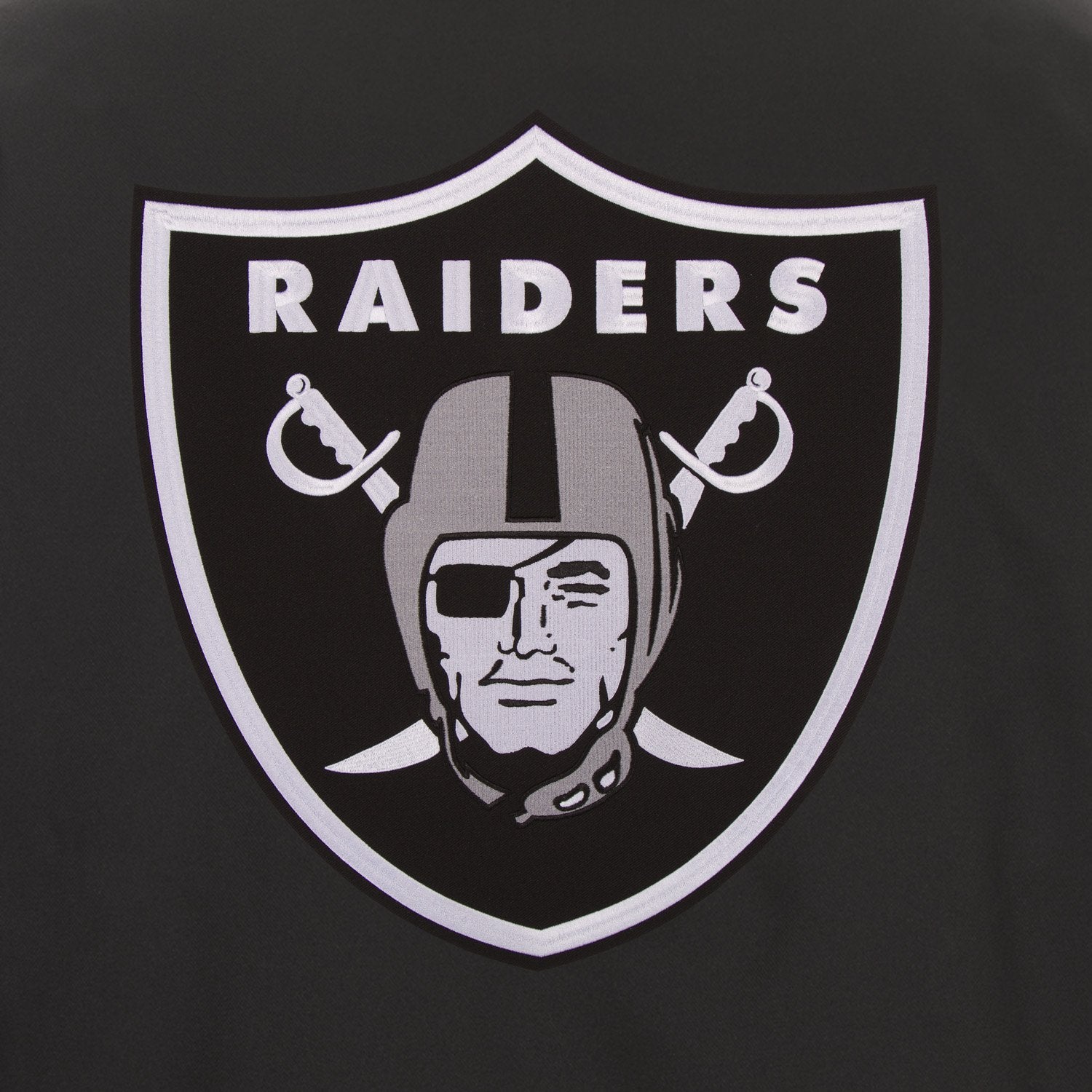 LAS VEGAS RAIDERS POLY TWILL VARSITY JACKET - BLACK