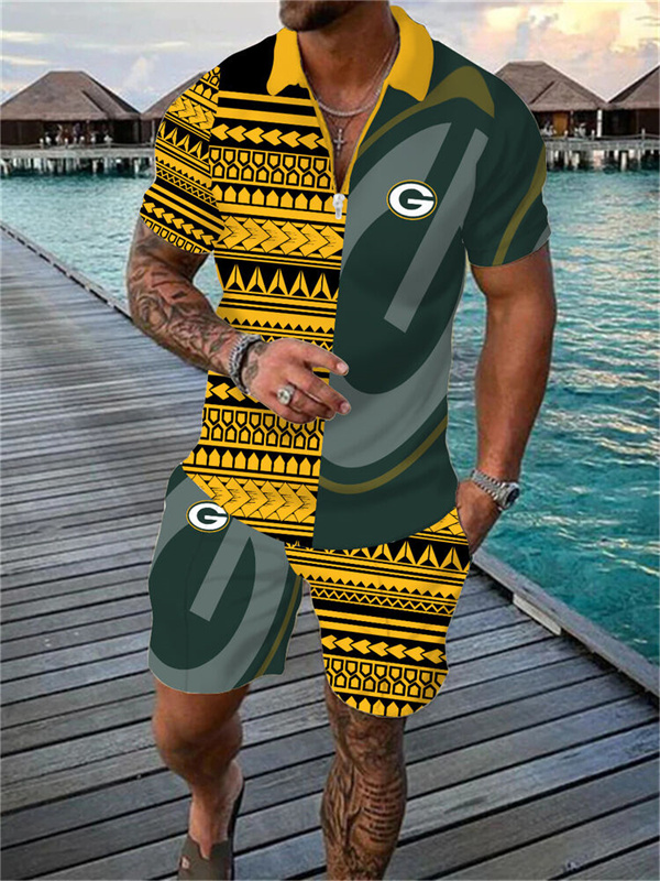 Green Bay Packers Limited Edition Polo Shirt And Shorts Two-Piece Suits