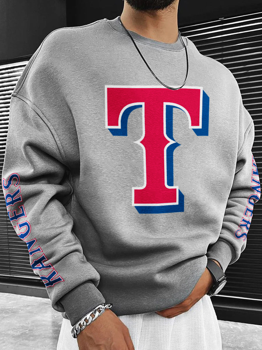 Texas Rangers Fashion Men's Crewneck Sweatshirt