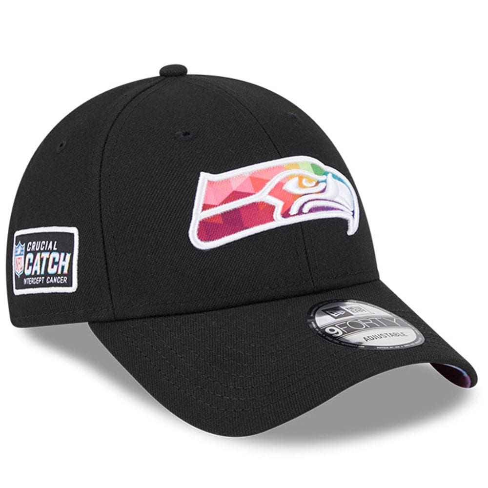 Seattle Seahawks Men's Black 2023 Crucial Catch 9FORTY Adjustable Hat