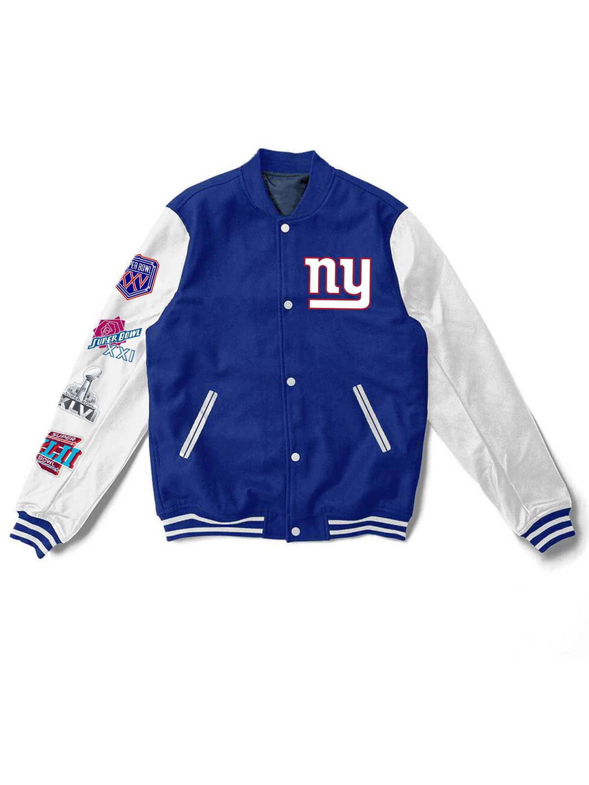 New York Giants Fashion Printed Varsity Jacket