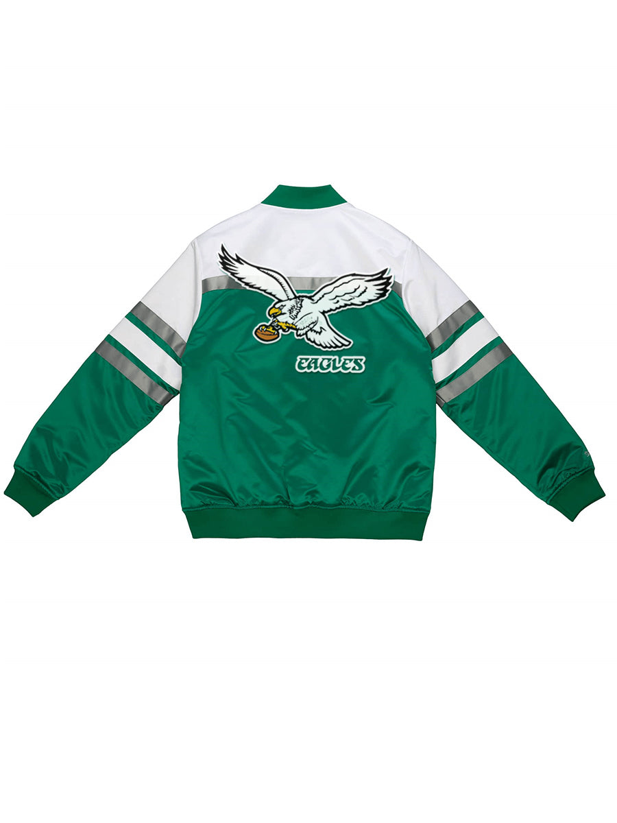 Philadelphia Eagles Scial Script Heavyweight Satin Jacket