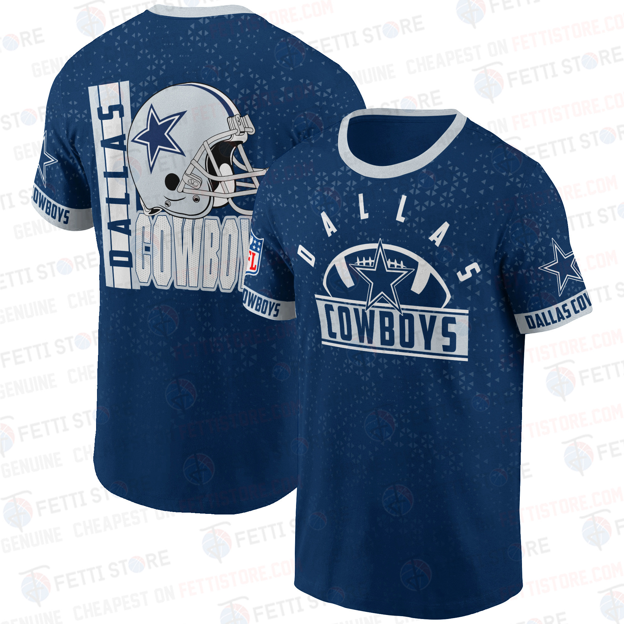 Dallas Cowboys American Football Leauge Pattern 3D T-Shirt SH1