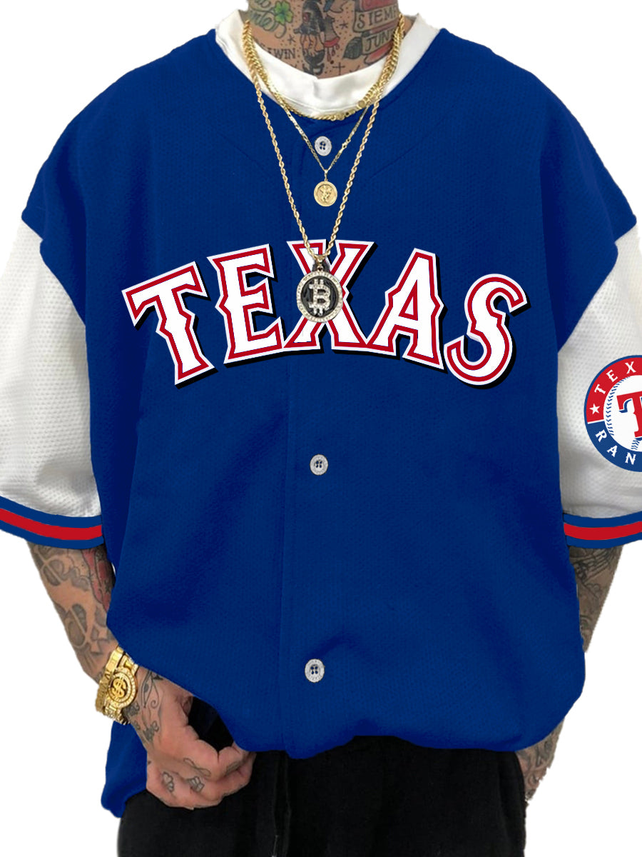 Texas Rangers Fashion Men's Fashion Short Sleeve Jersey