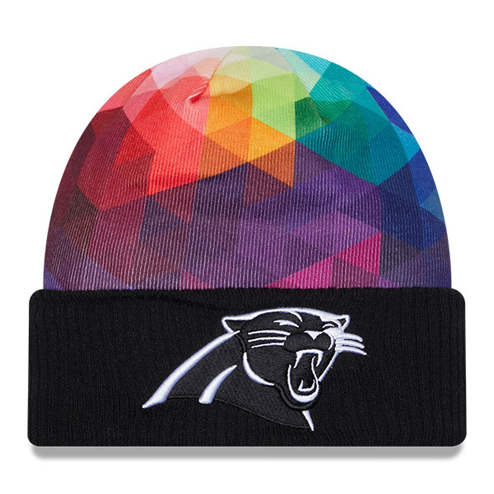 Carolina Panthers Men's Black 2023 Crucial Catch Cuffed Knit Hat