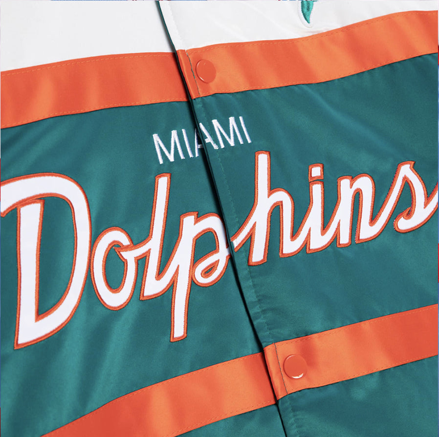 Miami Dolphins Special Script Heavyweight Satin Jacket