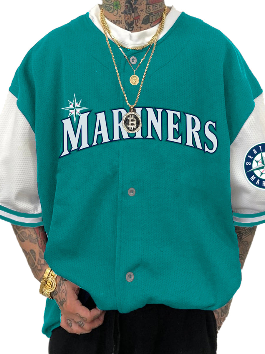 Seattle Mariners Fashion Men's Fashion Short Sleeve Jersey