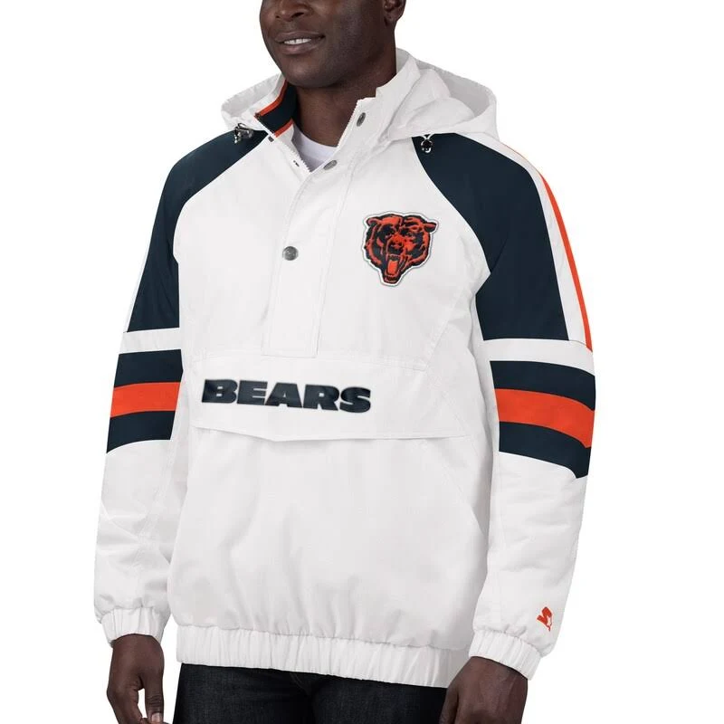 Chicago Bears Half-Snap Hoodie Jacket