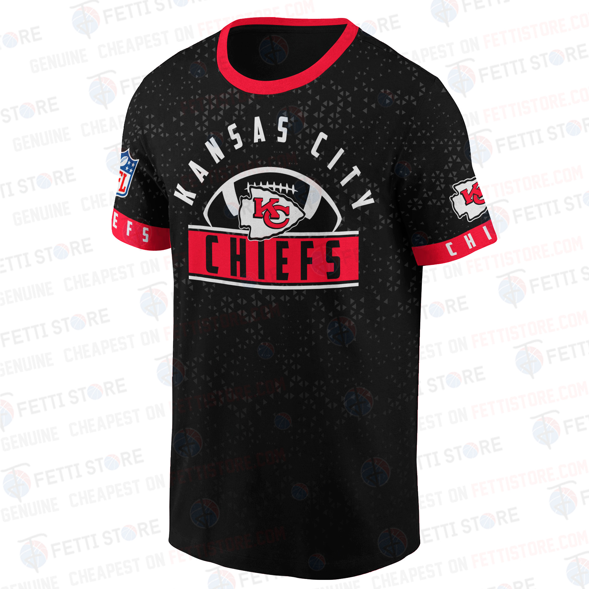 Kansas City Chiefs American Football Leauge Pattern 3D T-Shirt SH1