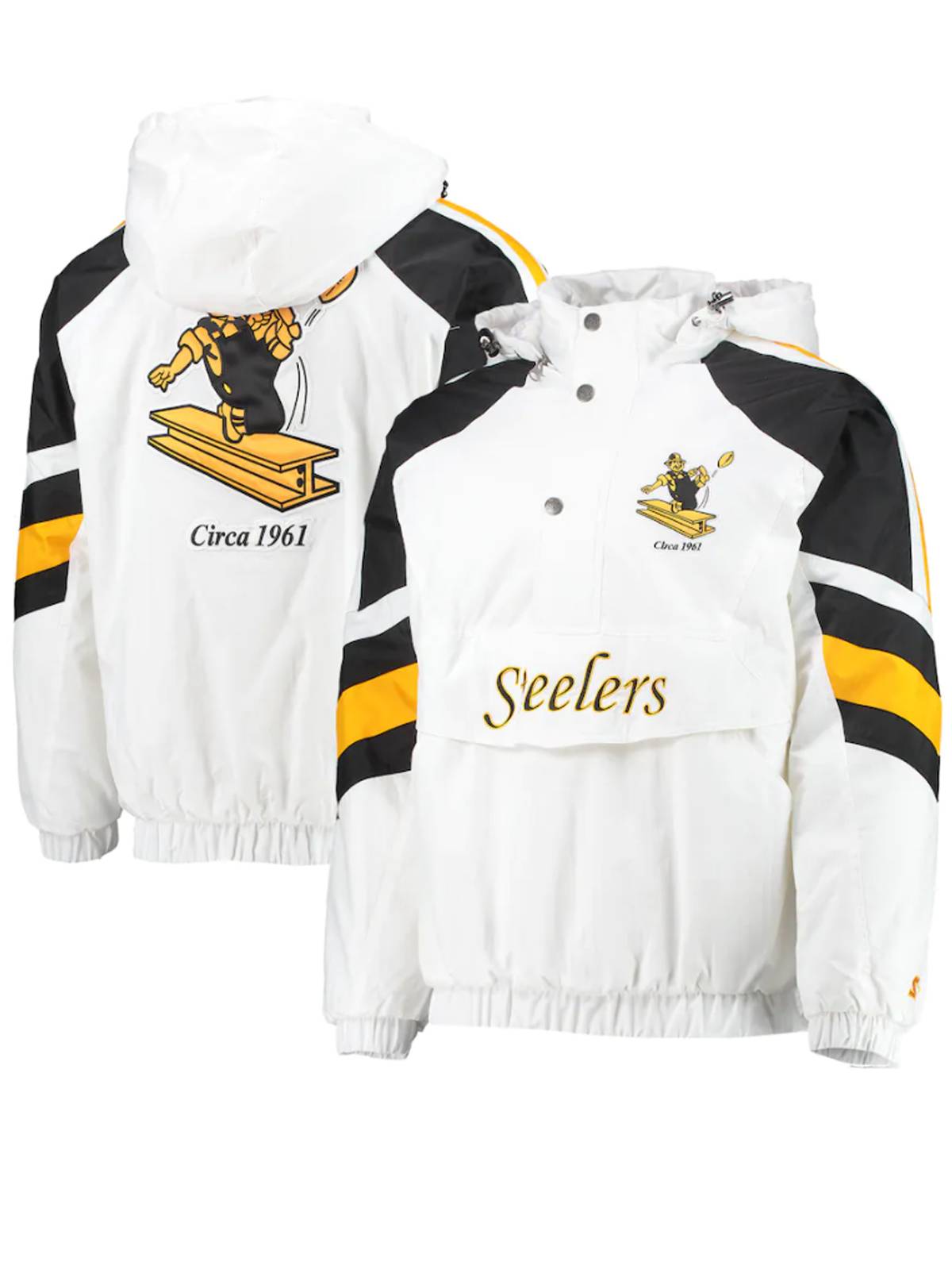 Pittsburgh Steelers Half-Snap Hoodie Jacket