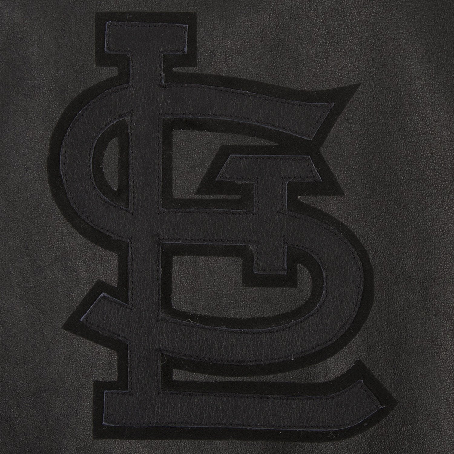 ST. LOUIS CARDINALS FULL LEATHER JACKET - BLACK/BLACK