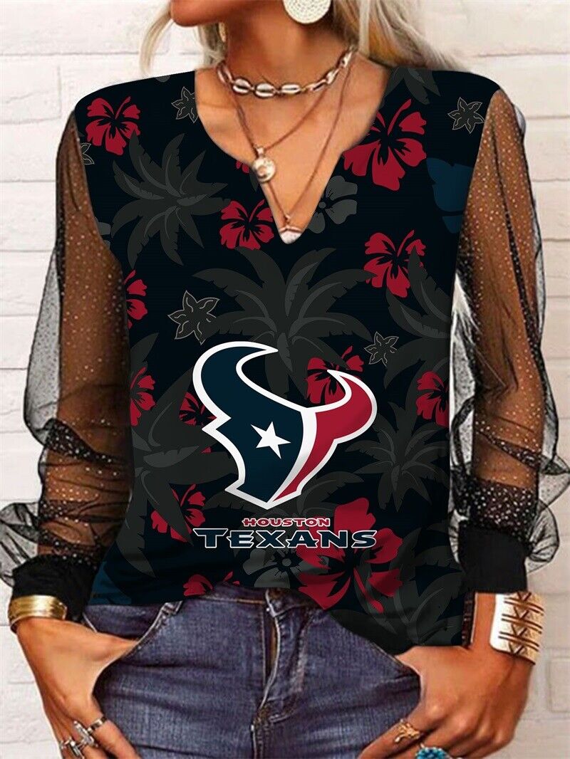 Long Sleeve V-neck Lace Shirt