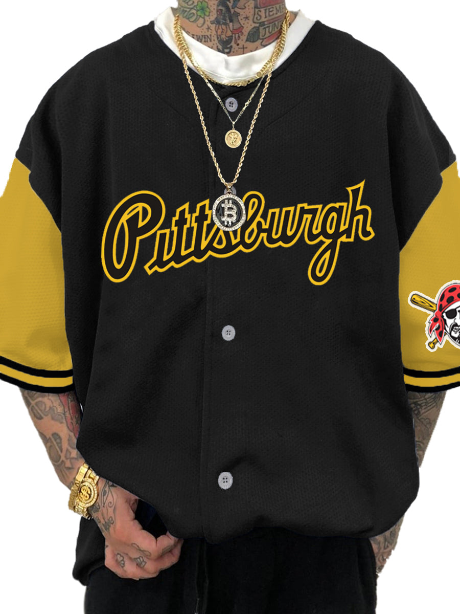 Pittsburgh Pirates Fashion Men's Fashion Short Sleeve Jersey