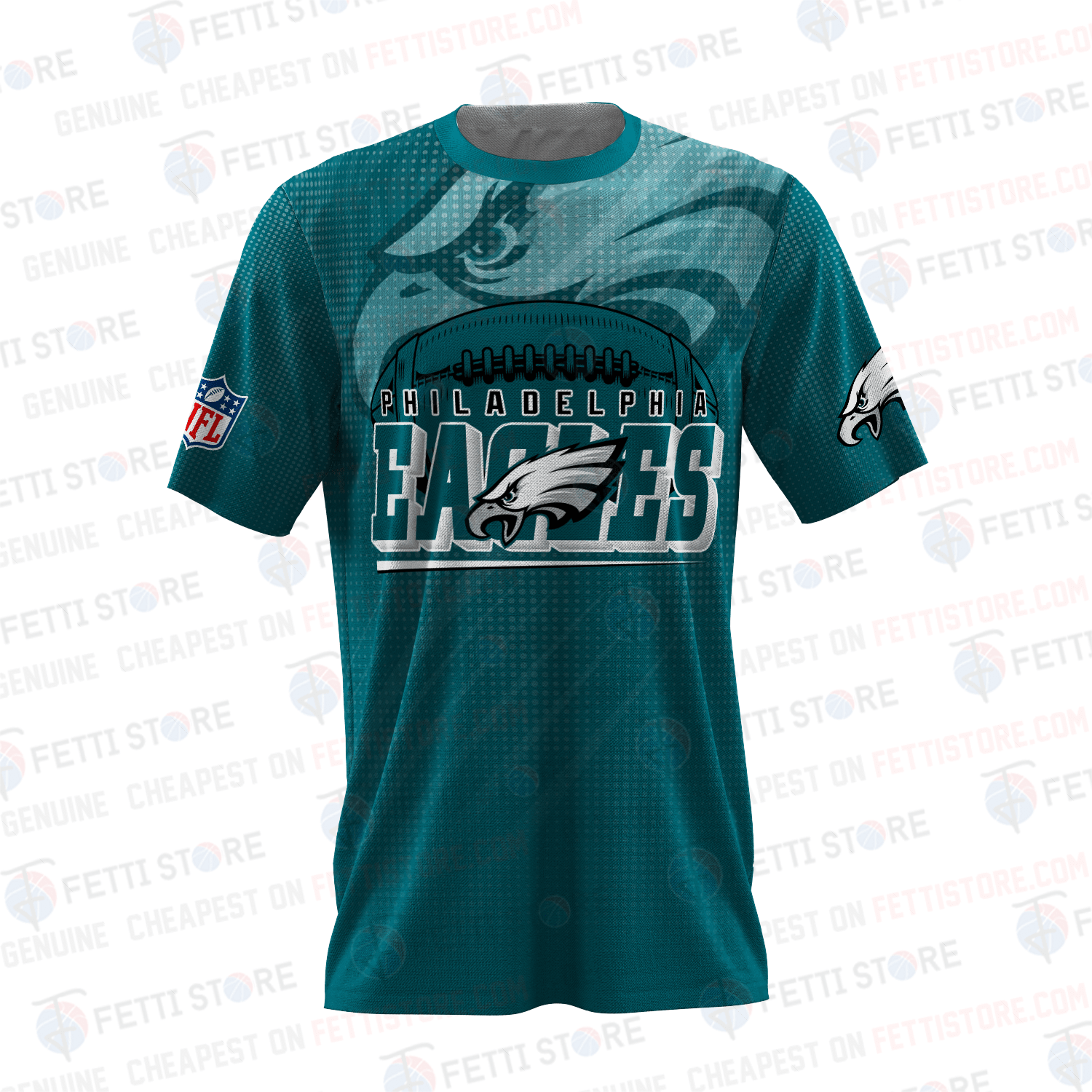 Philadelphia Eagles American Football Pattern 3D T-Shirt