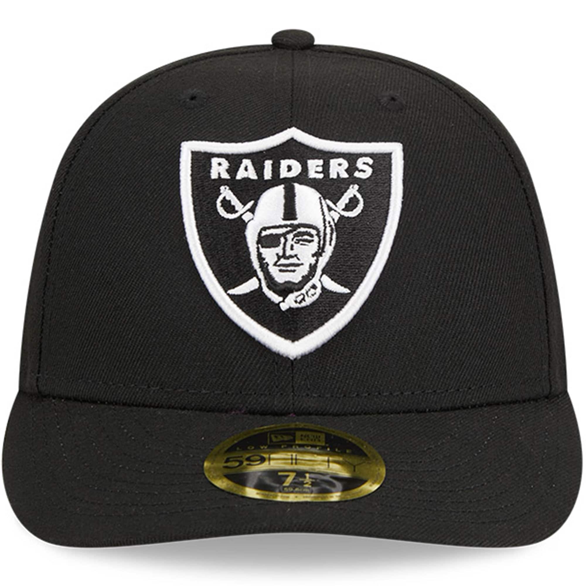 Las Vegas Raiders Men's Black 2023 Crucial Catch Low Profile 59FIFTY Fitted Hat