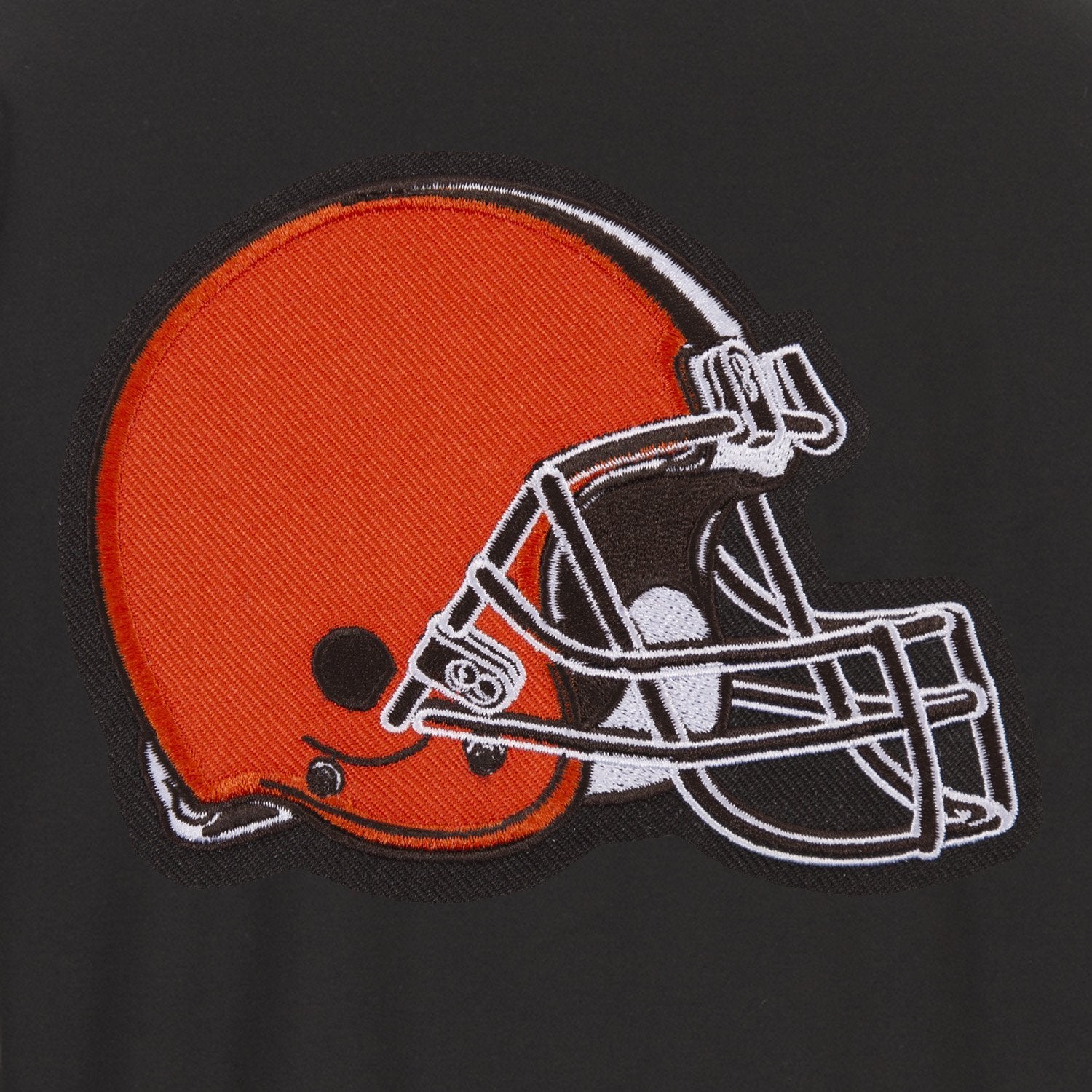 CLEVELAND BROWNS JH DESIGN WOOL REVERSIBLE FULL-SNAP JACKET – BLACK