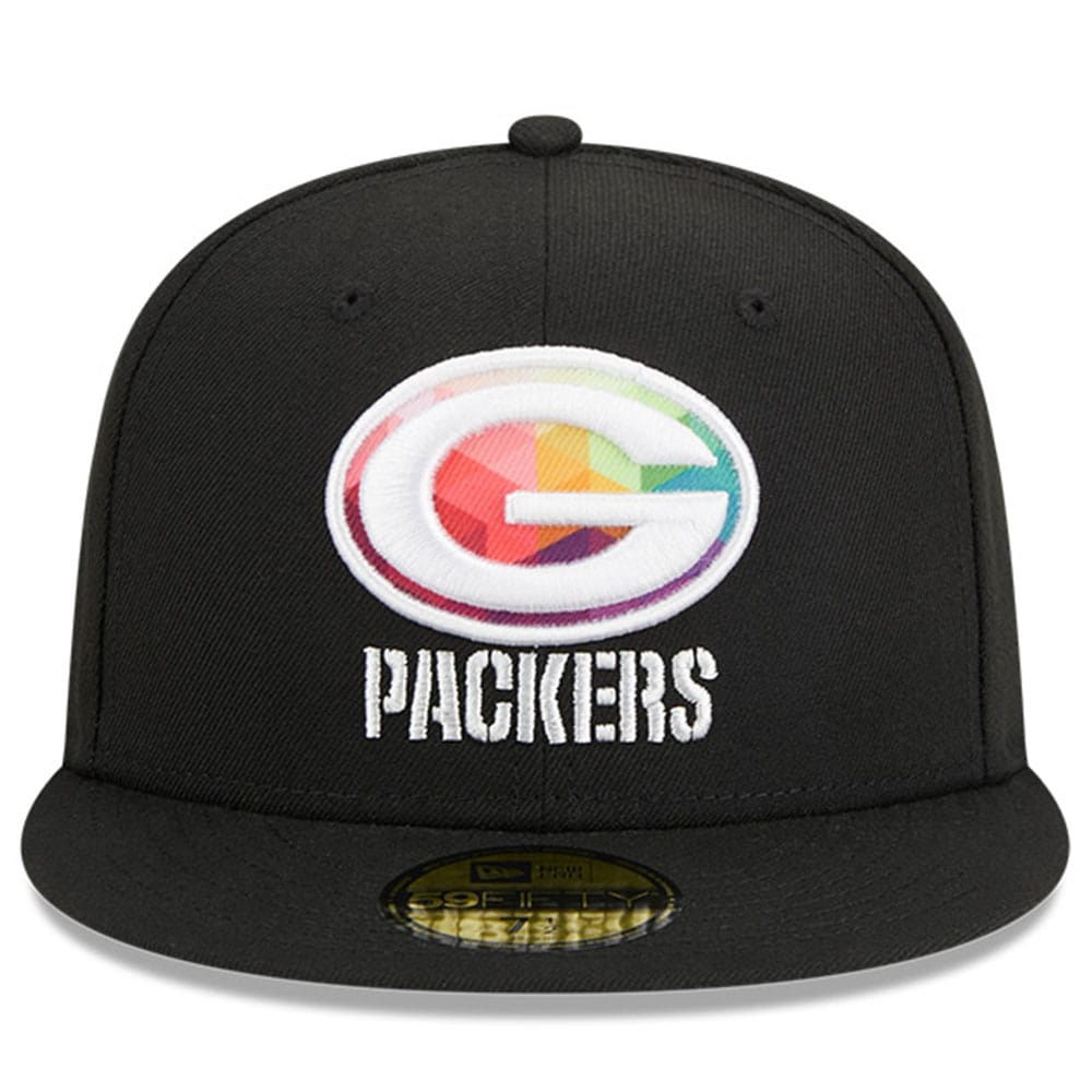 Green Bay Packers Men's Black 2023 Crucial Catch 59FIFTY Fitted Hat