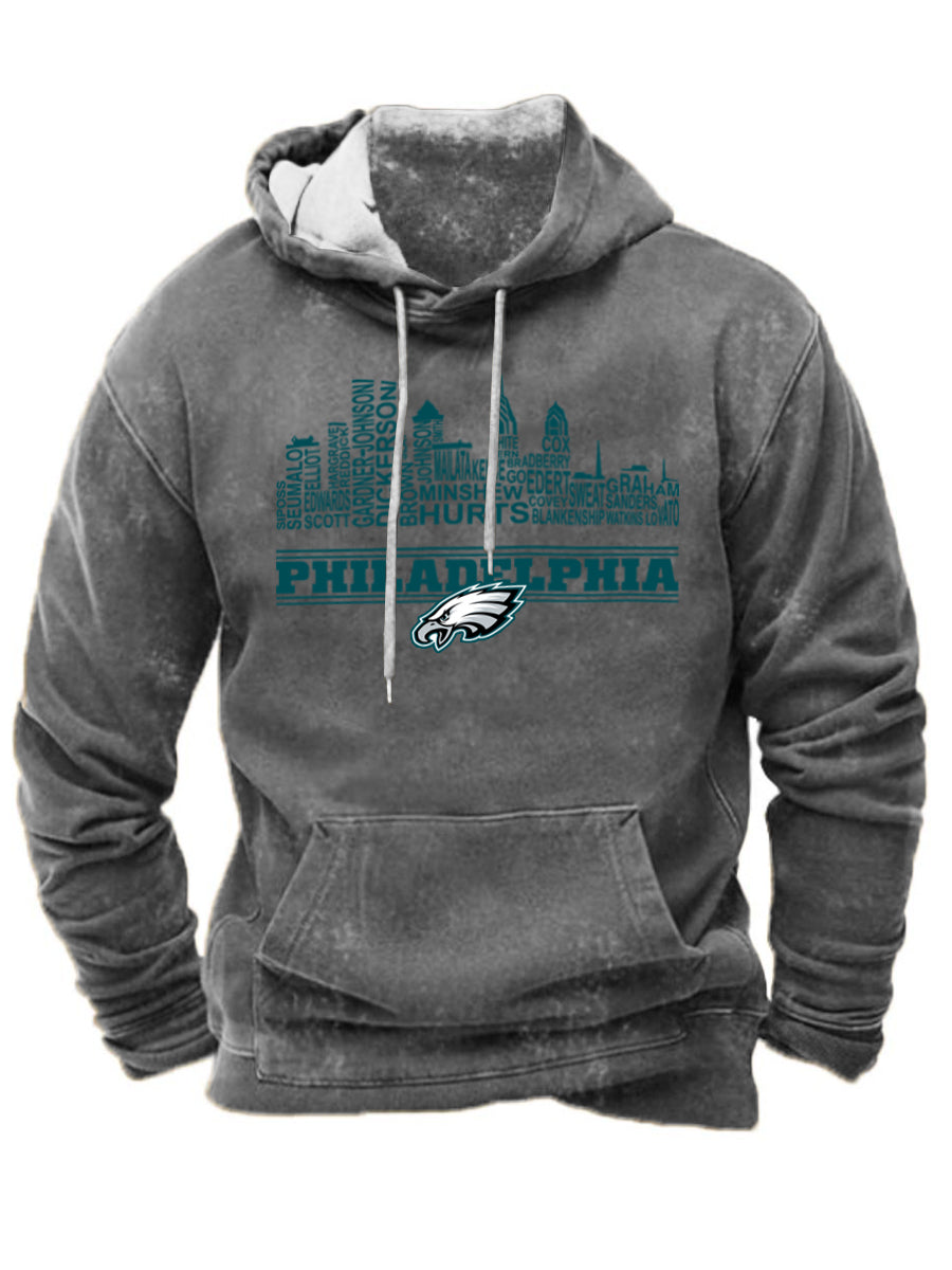 Philadelphia Eagles Men's Vintage Hooded Sweatshirt
