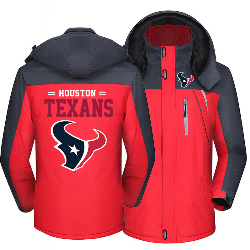 Houston Texans Warm Hoodie Fleece Coat Winter Jacket Coat Ski Suit