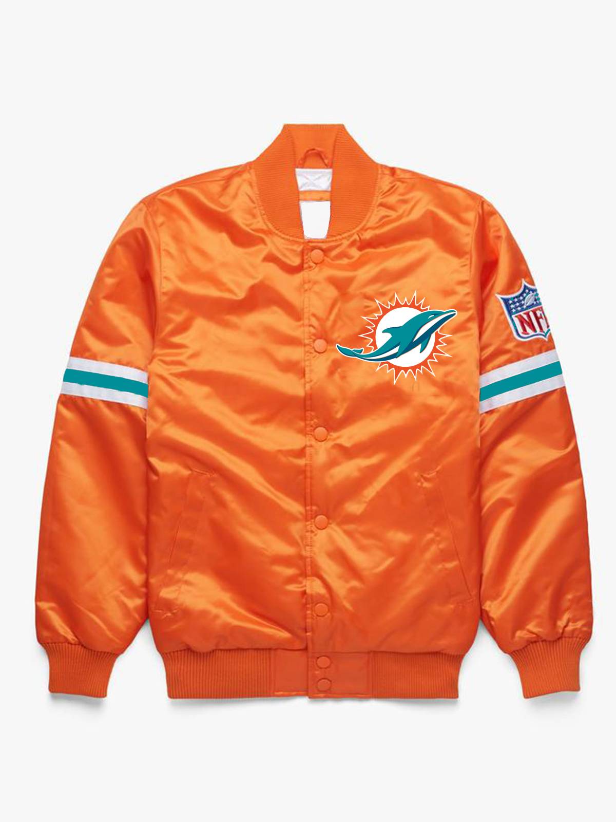 Miami Dolphins Fashion Printed Varsity Jacket