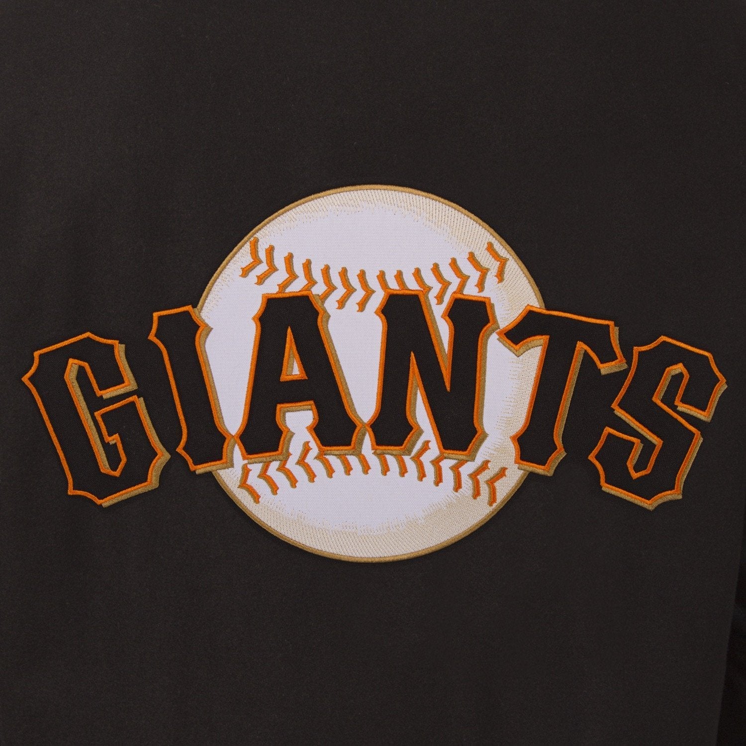 SAN FRANCISCO GIANTS WOOL & LEATHER REVERSIBLE JACKET W/ EMBROIDERED LOGOS - BLACK