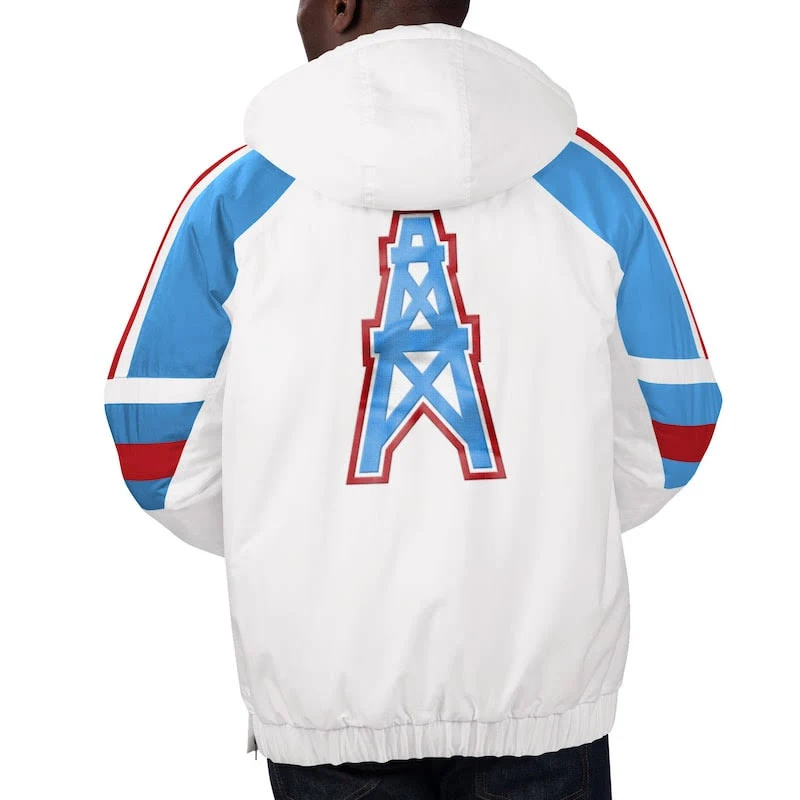Houston Texans Houston Oilers Half-Snap Hoodie Jacket