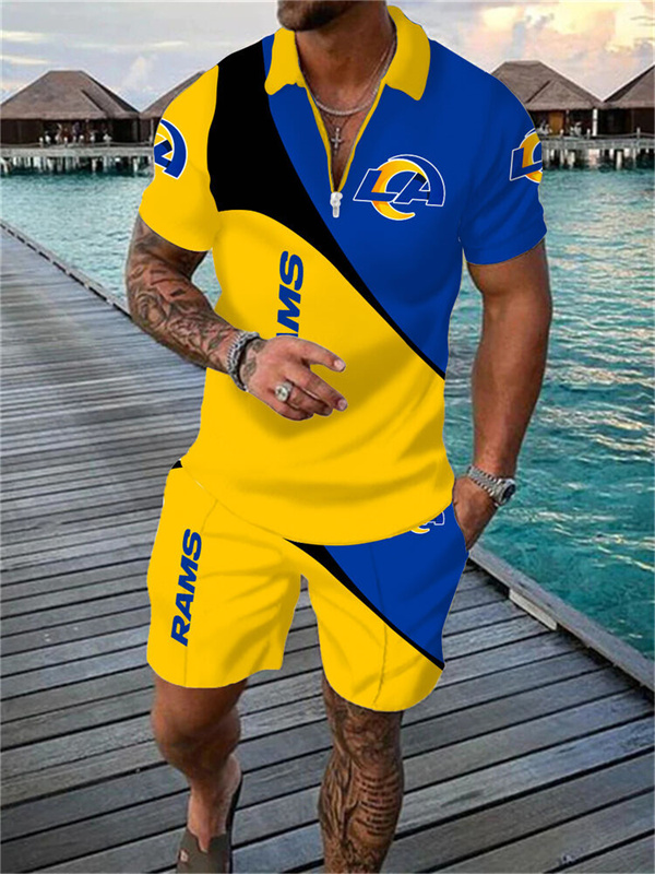 Los Angeles Rams Limited Edition Polo Shirt And Shorts Two-Piece Suits
