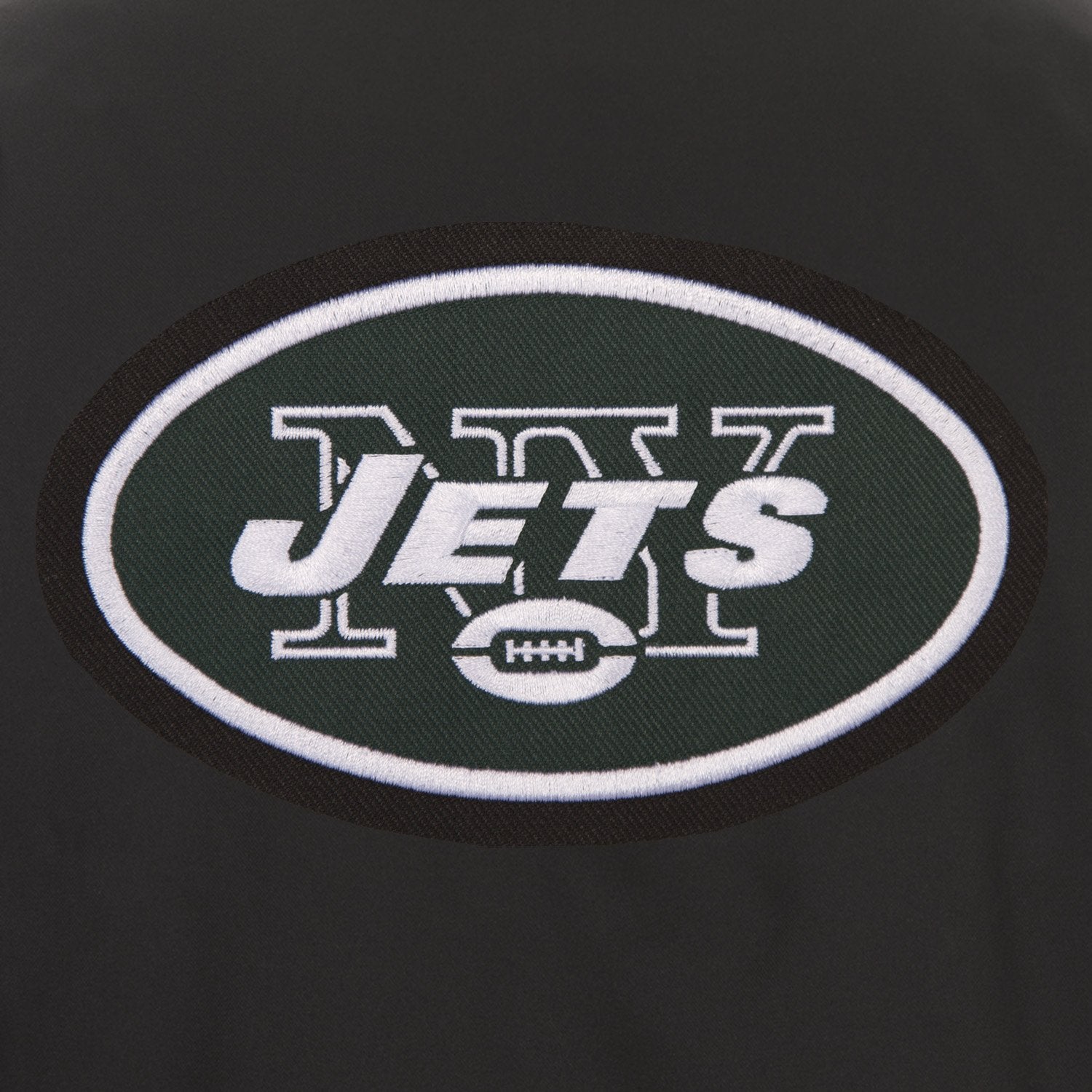 NEW YORK JETS POLY TWILL VARSITY JACKET - BLACK