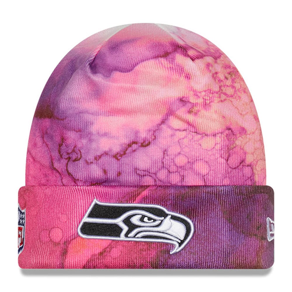 Seattle Seahawks Men's Pink 2022 Crucial Catch Knit Hat