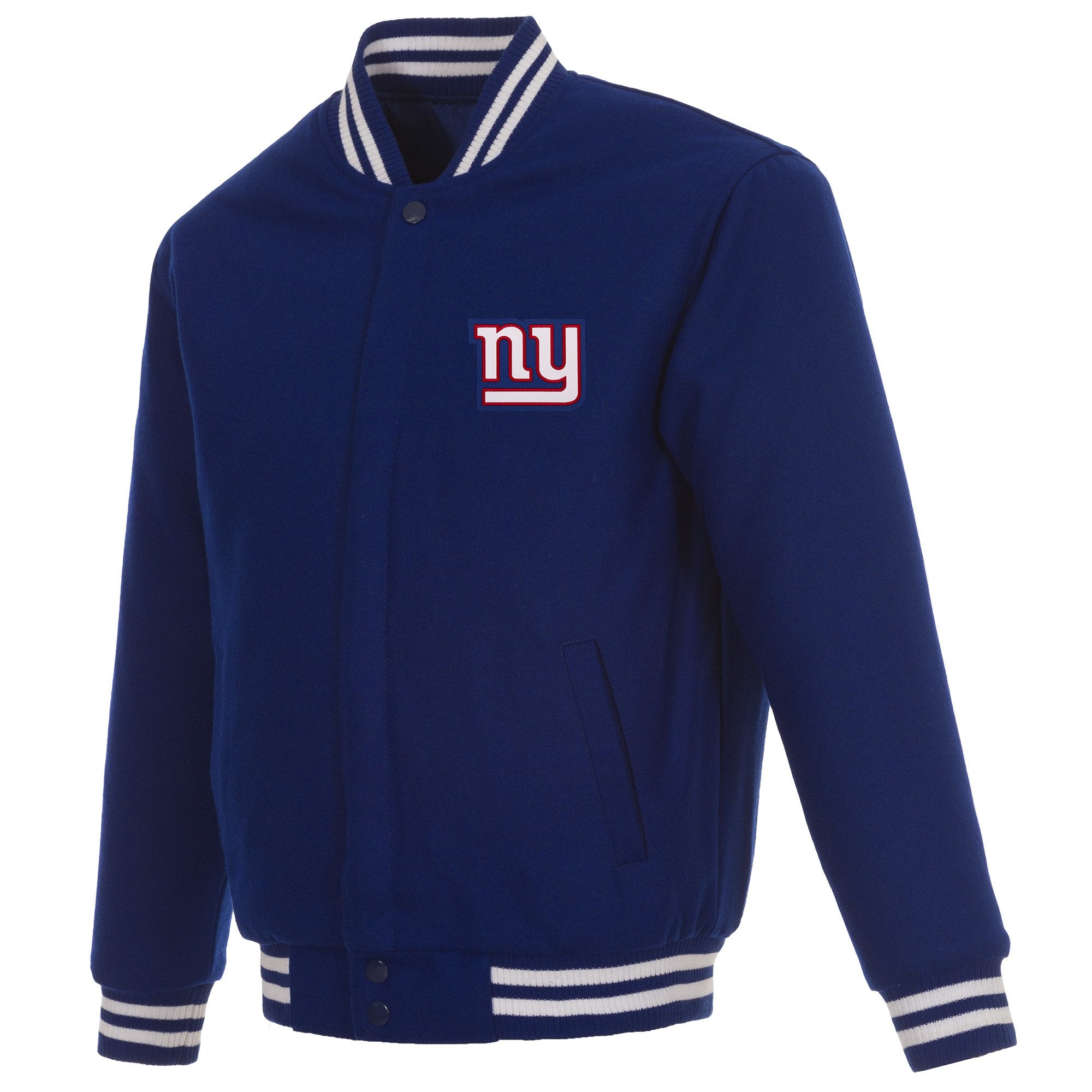 NEW YORK GIANTS REVERSIBLE WOOL JACKET - ROYAL BLUE