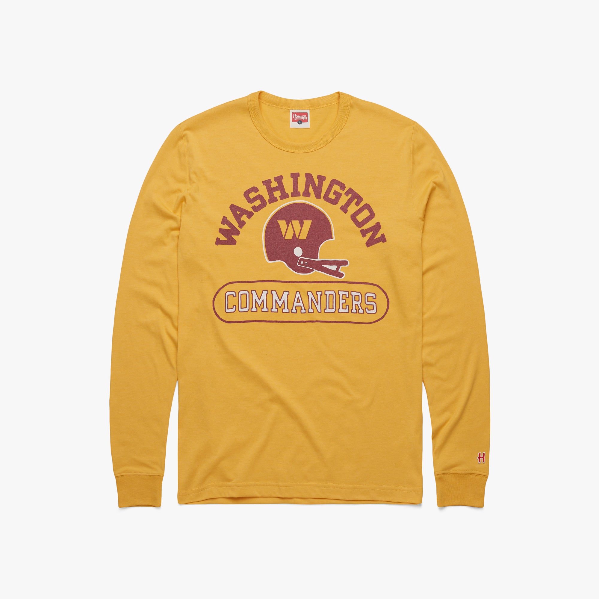 Washington Commanders Commanders Throwback Helmet Long Sleeve Tee