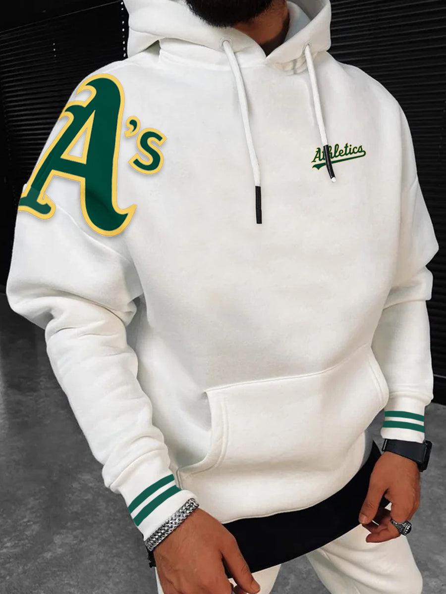 Oakland Athletics Fashion Men's Crewneck Hooded