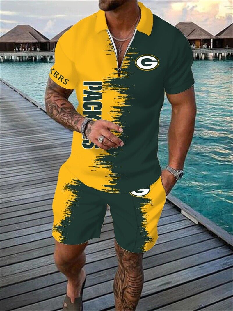 Green Bay Packers Limited Edition Polo Shirt And Shorts Two-Piece Suits