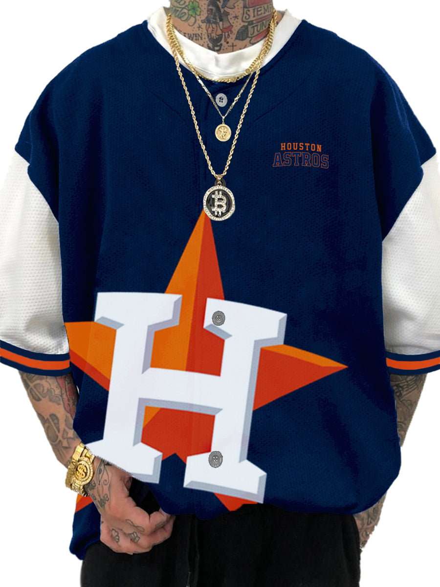 Houston Astros MLB Men's Fashion Short Sleeve Jersey