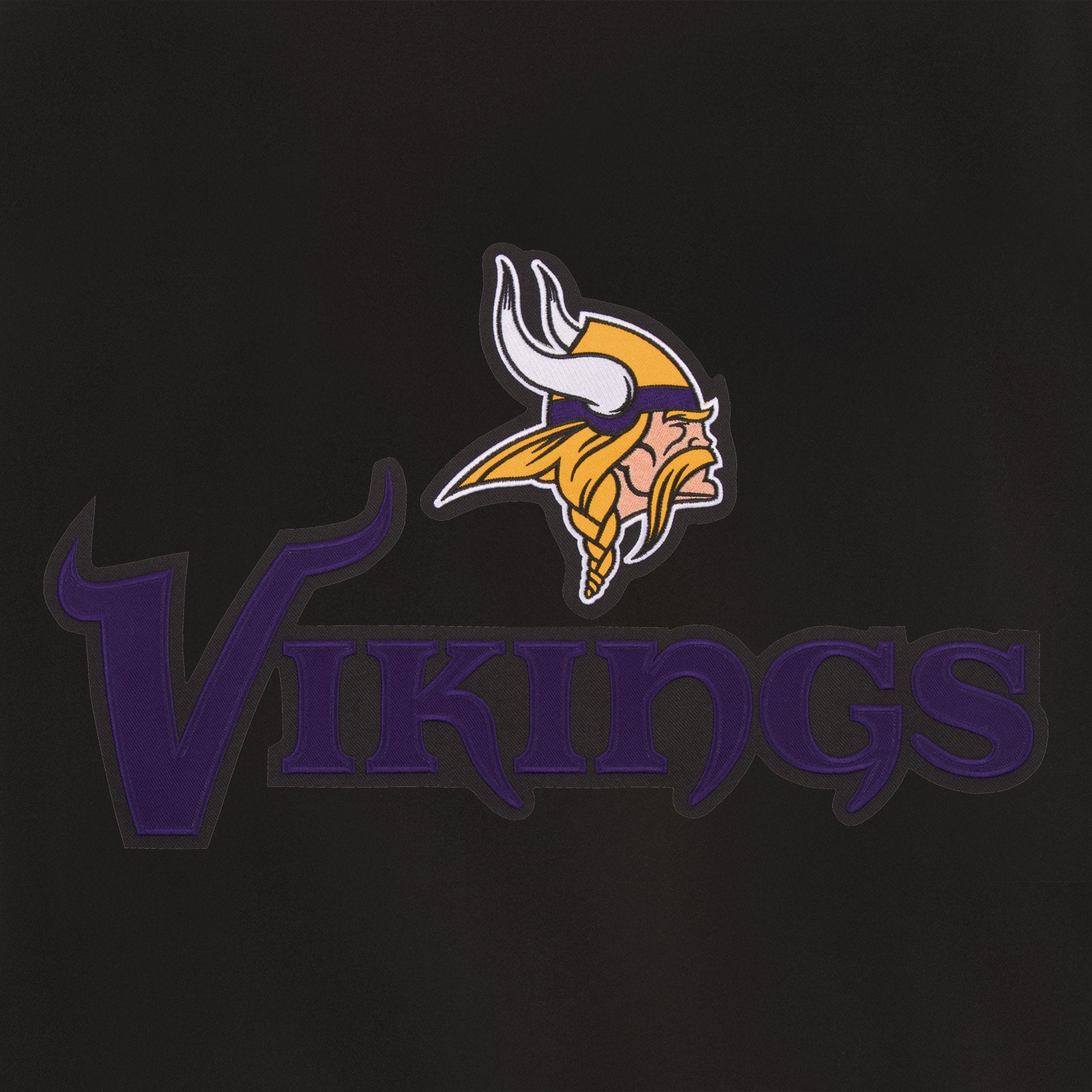 MINNESOTA VIKINGS REVERSIBLE WOOL JACKET - BLACK