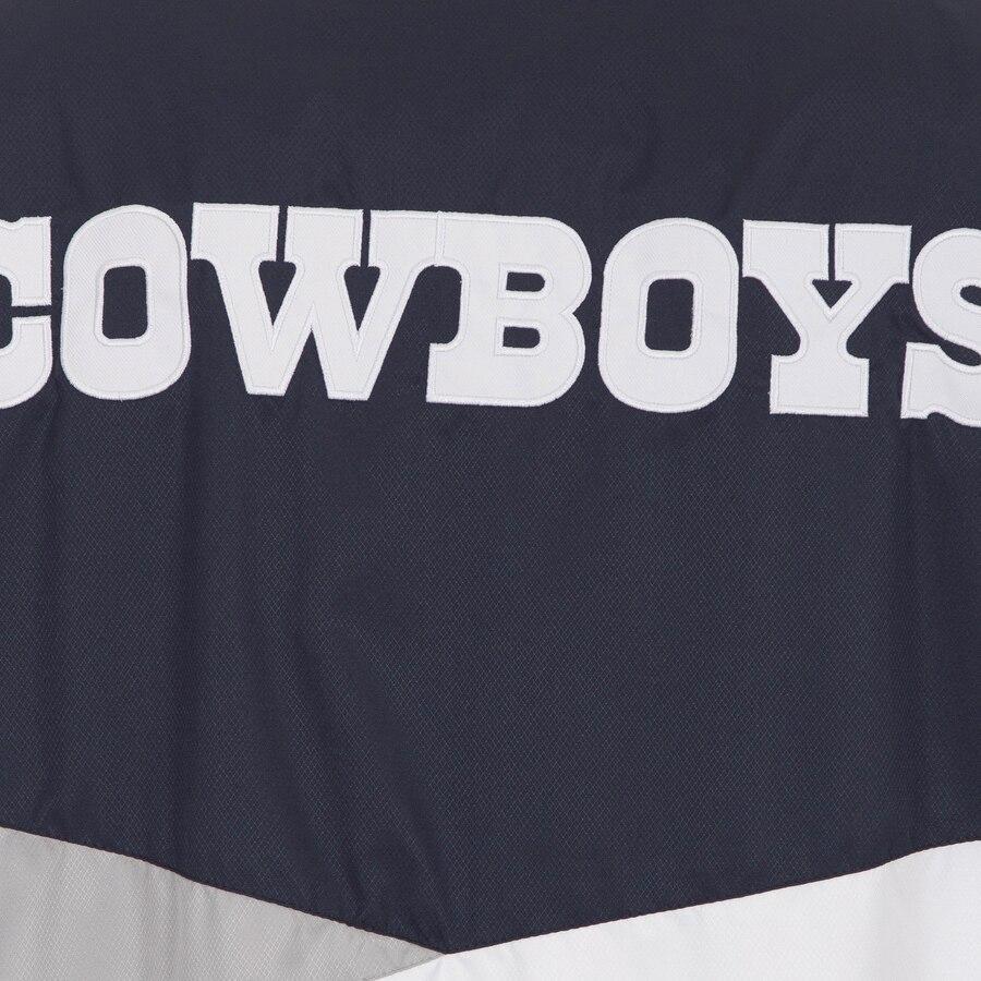 DALLAS COWBOYS RIPSTOP FULL-ZIP JACKET - NAVY/GRAY
