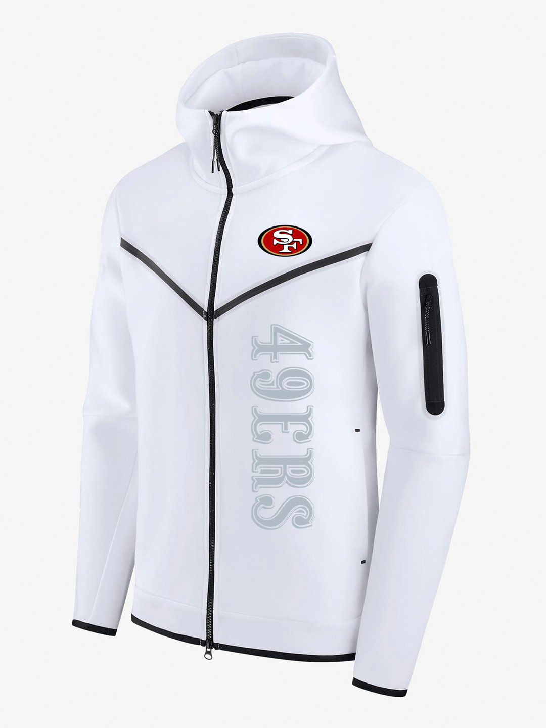 San Francisco 49ers White Diamond Full-Zip Jacket