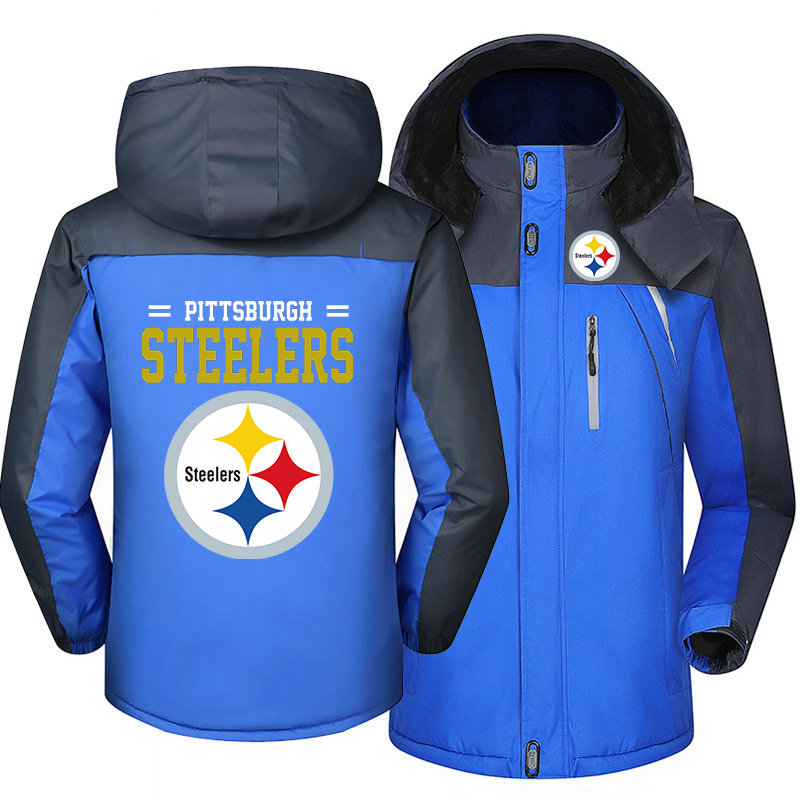 Pittsburgh Steelers Warm Hoodie Fleece Coat Winter Jacket Coat Ski Suit