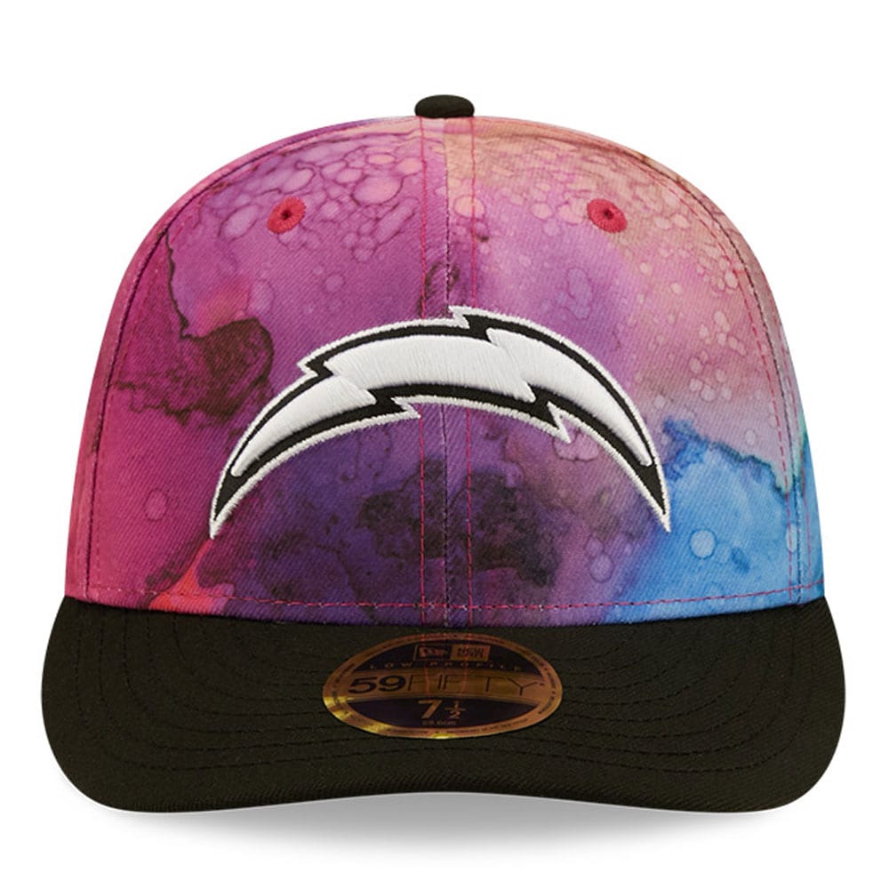 Los Angeles Chargers Men's Pink/Black 2022 Crucial Catch Low Profile 59FIFTY Fitted Hat