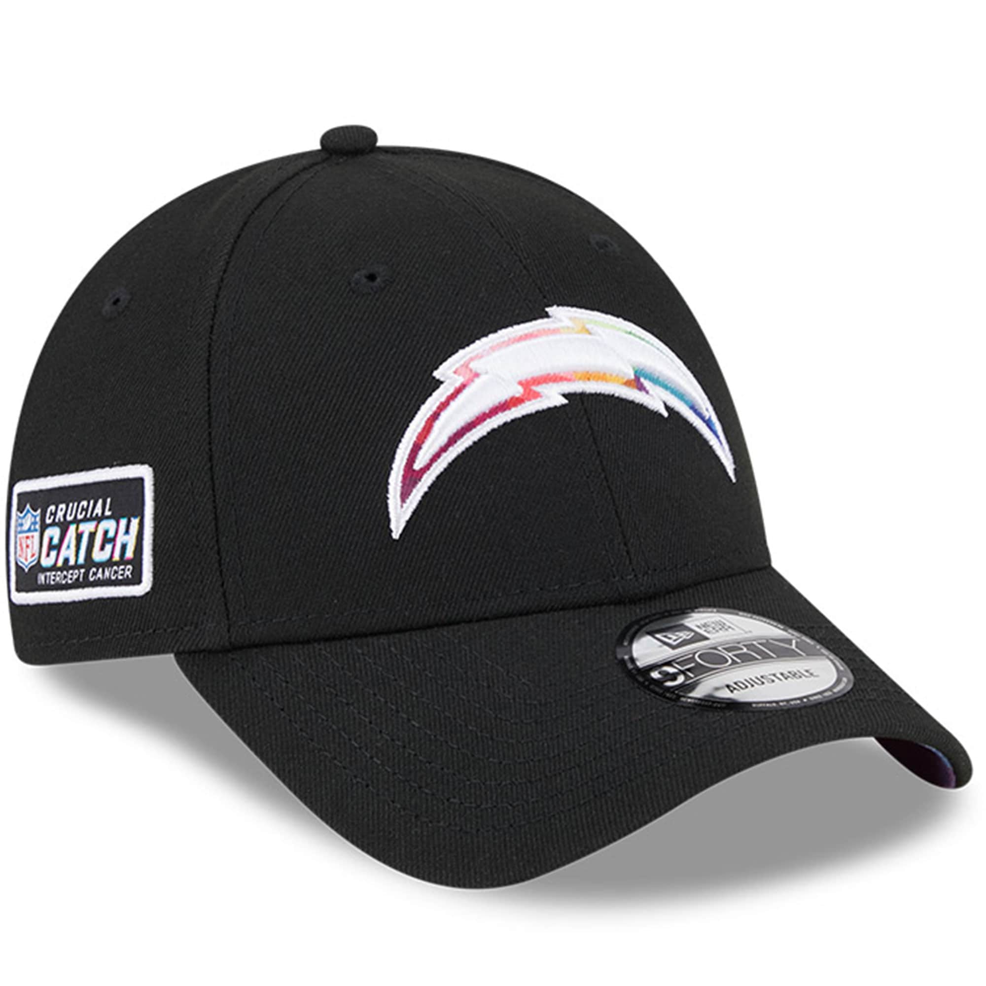 Los Angeles Chargers Men's Black 2023 Crucial Catch 9FORTY Adjustable Hat