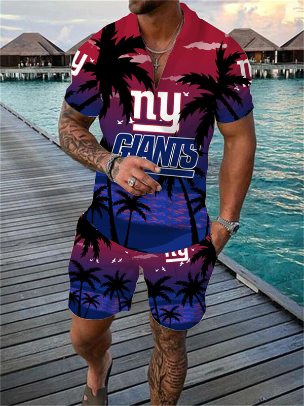 New York Giants Limited Edition Polo Shirt And Shorts Two-Piece Suits