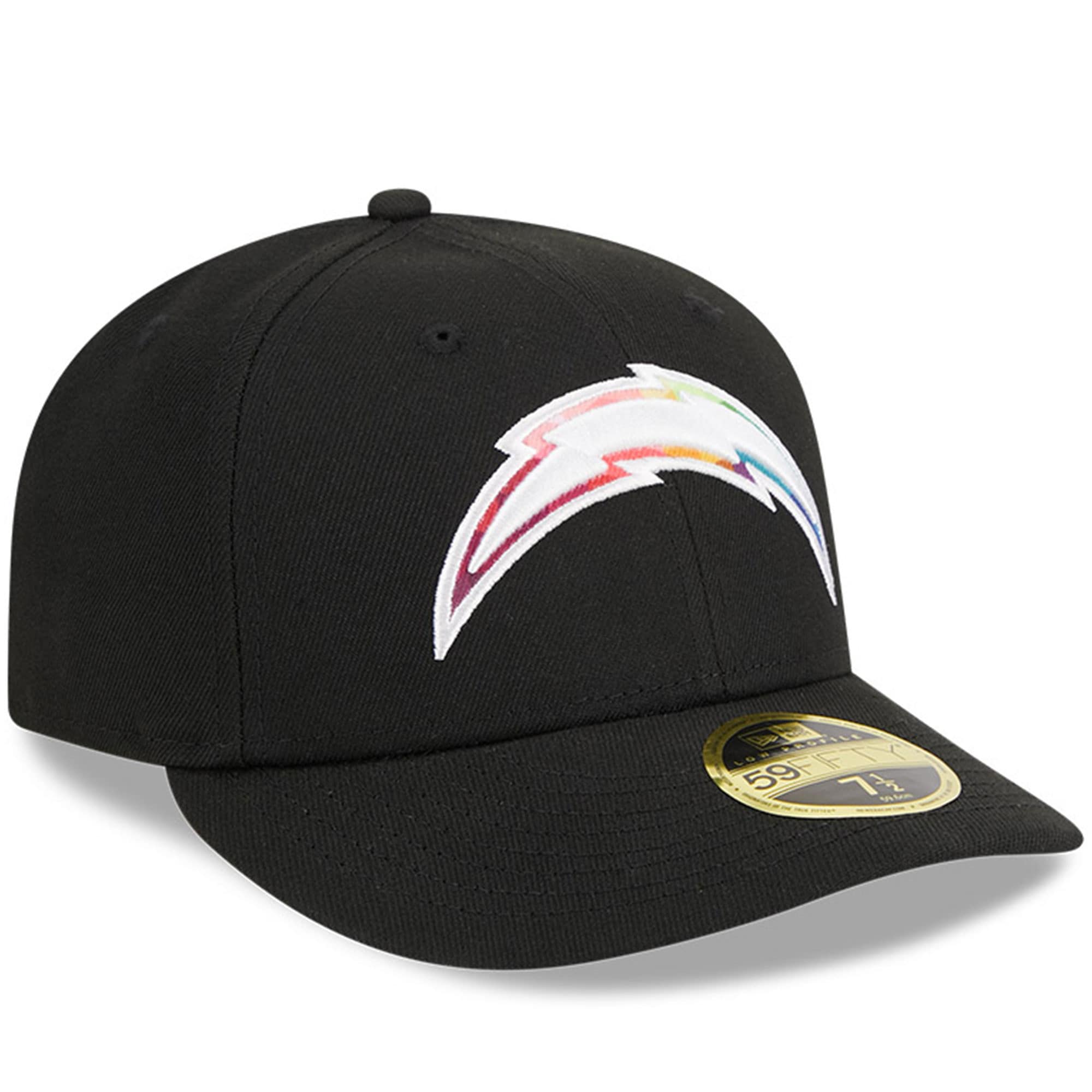 Los Angeles Chargers Men's   Black 2023  Crucial Catch Low Profile 59FIFTY Fitted Hat